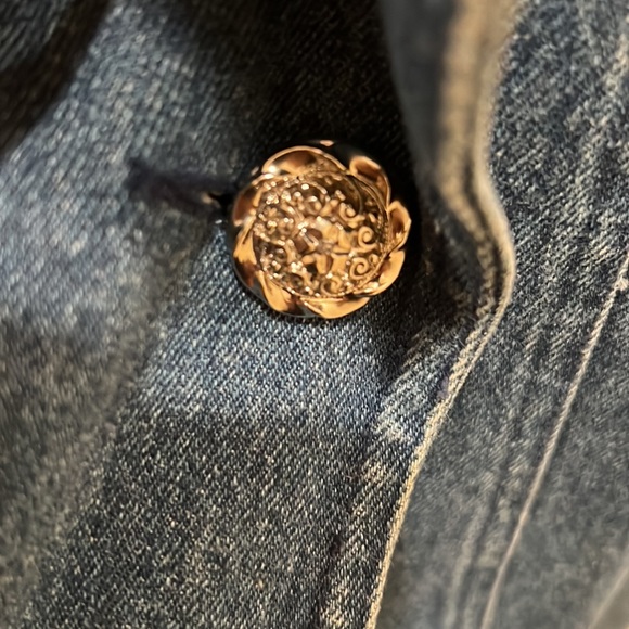 Vintage Embroidered Denim Western Oversized Blazer Jacket - Picture 3 of 7